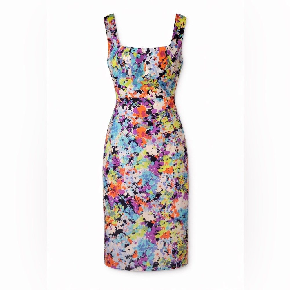 Nanette Lepore Silk Floral Dress Colorful‎ Sheath Cottagecore- Size 6